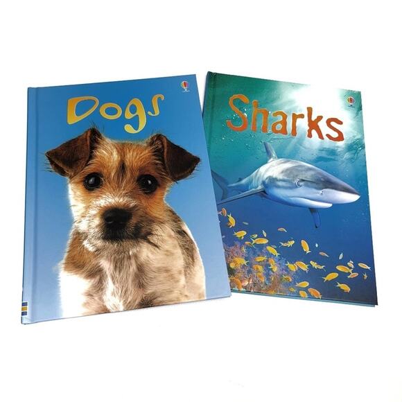 Usborne Other - Usborne Book Lot Dogs & Sharks 2006 Hardback Educational Kids Nonfiction